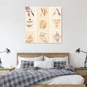 Boho Rock alfabet Botanische kunststijl Modern Canvas Afdruk (Insitu (Slaapkamer))