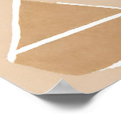 Boho Rock alfabet Botanische kunststijl Modern Poster (Hoek)