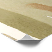 Boho Rock alfabet Botanische kunststijl Modern Poster (Hoek)