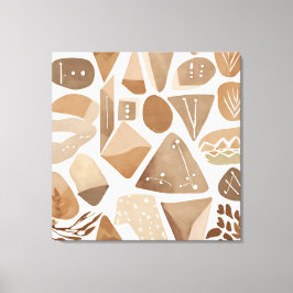 Boho Rock Leaf Botanische kunststijl Eenvoudig Mod Canvas Afdruk