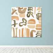 Boho Rock Leaf Botanische kunststijl Eenvoudig Mod Canvas Afdruk (Insitu (Houten vloer))
