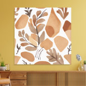 Boho Rock Leaf Botanische kunststijl Eenvoudig Mod Canvas Afdruk (Insitu (Woonkamer))