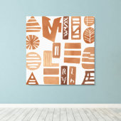 Boho Rock Leaf Botanische kunststijl Eenvoudig Mod Canvas Afdruk (Insitu (Houten vloer))