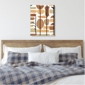 Boho Rock Polygoonblad Botanische kunststijl Moder Canvas Afdruk (Insitu (Slaapkamer))