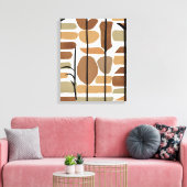 Boho Rock Polygoonblad Botanische kunststijl Moder Canvas Afdruk (Insitu (Woonkamer))