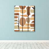 Boho Rock Polygoonblad Botanische kunststijl Moder Canvas Afdruk (Insitu (Houten vloer))