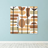Boho Rock Polygoonblad Botanische kunststijl Moder Canvas Afdruk (Insitu (Houten vloer))
