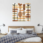 Boho Rock Polygoonblad Botanische kunststijl Moder Canvas Afdruk (Insitu (Slaapkamer))