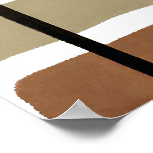 Boho Rock Polygoonblad Botanische kunststijl Moder Poster (Hoek)