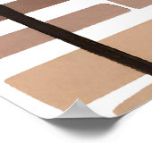 Boho Rock Polygoonblad Botanische kunststijl Moder Poster (Hoek)