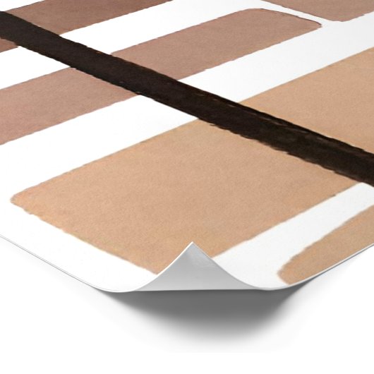 Boho Rock Polygoonblad Botanische kunststijl Moder Poster (Hoek)