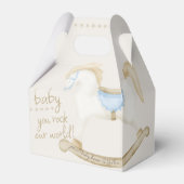 Boho Rocking Horse Cowboy Baby shower Bedankdoosjes (Voorkant Zijde)