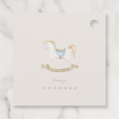 Boho  Rocking Horse Cowboy Baby shower Bedankjes Labels (Achterkant)