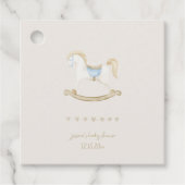 Boho  Rocking Horse Cowboy Baby shower Bedankjes Labels (Voorkant)