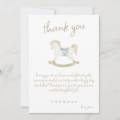 Boho  Rocking Horse Cowboy Baby shower Bedankkaart (Voorkant)