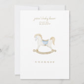 Boho Rocking Horse Cowboy Baby shower Bedankkaart (Achterkant)
