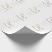 Boho  Rocking Horse Cowboy Baby shower Cadeaupapier (Hoek)