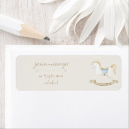 Boho  Rocking Horse Cowboy Baby shower Etiket