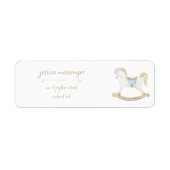 Boho  Rocking Horse Cowboy Baby shower Etiket (Voorkant)