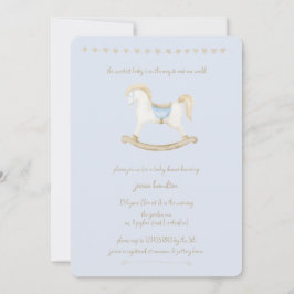 Boho  Rocking Horse Cowboy Baby shower Kaart