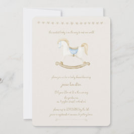 Boho  Rocking Horse Cowboy Baby shower Kaart