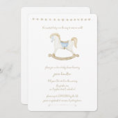 Boho Rocking Horse Cowboy Baby shower Kaart (Voorkant / Achterkant)