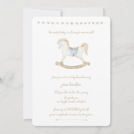 Boho  Rocking Horse Cowboy Baby shower Kaart