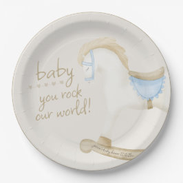 Boho  Rocking Horse Cowboy Baby shower Papieren Bordje