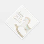 Boho  Rocking Horse Cowboy Baby shower Sage Servet (Hoek)