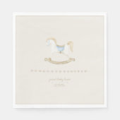 Boho Rocking Horse Cowboy Baby shower Servet (Voorkant)