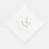 Boho  Rocking Horse Cowboy Baby shower Servet (Hoek)