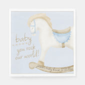 Boho  Rocking Horse Cowboy Baby shower Servet (Voorkant)