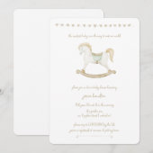 Boho  Rocking Horse Cowboy Sage Baby shower Kaart (Voorkant / Achterkant)