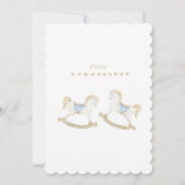 Boho Rocking Horse Cowboy Twin Baby shower Kaart (Achterkant)