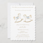 Boho Rocking Horse Cowboy Twin Baby shower Kaart (Voorkant)