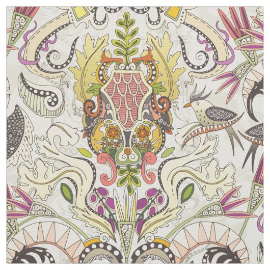 Boho rococo parel stof (Swatch)