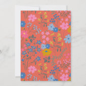 Boho Rode Bloemstuk Wilde Bloemen 30e 40e Verjaard Kaart (Achterkant)