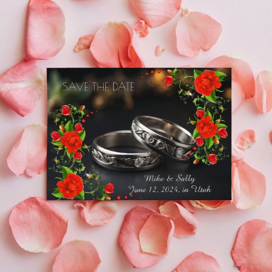 Boho Rode Decoratiebloemen Bruiloft Save The Date