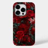 Boho rode esthetische bloemachtergrond Case-Mate iPhone case (Achterkant)