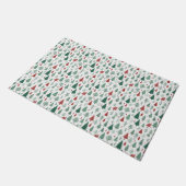 Boho Rode Groene Kerstbomen Vakantie Deurmat (Schuin)