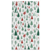 Boho Rode Groene Kerstbomen Vakantie Klein Cadeauzakje (Voorkant)