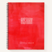 BOHO Rode Waterverf Onderwerp Notitieboek (Voorkant)