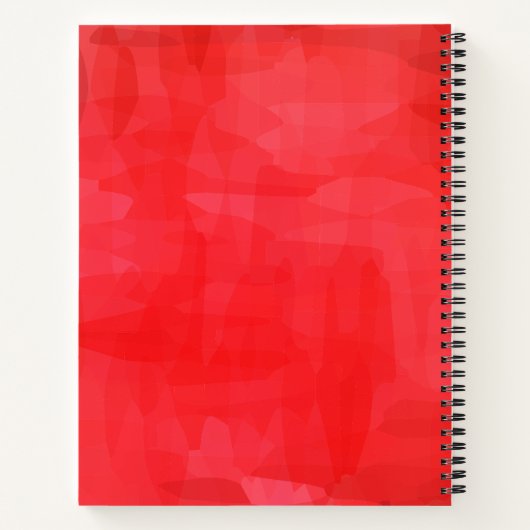 BOHO Rode Waterverf Onderwerp Notitieboek (Achterkant)