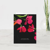 Boho Rode Wilde Bloem Script Dankkaart Bedankkaart (Achterkant)