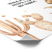 Boho Rodeo Eerste Verjaardag Foto Mijlpaal teken Poster (Hoek)