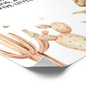 Boho Rodeo Eerste Verjaardag Mijlpaal teken Poster (Hoek)