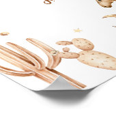 Boho Rodeo Eerste Verjaardagsfeest Mijlpaal teken Poster (Hoek)