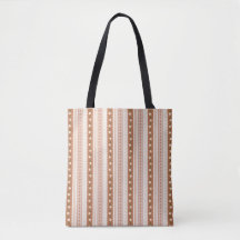 Boho Roest Bloemrijke Scallop Streep Esthetisch