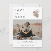Boho roest foto woestijn bruiloft save the date (Voorkant)
