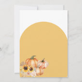 Boho Roest Oranje Pompoen is op komst baby shower Kaart (Achterkant)